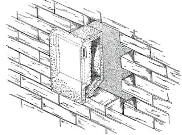 Fledermaus-Großraumeinbaustein (Schemazeichnung Innenleben)